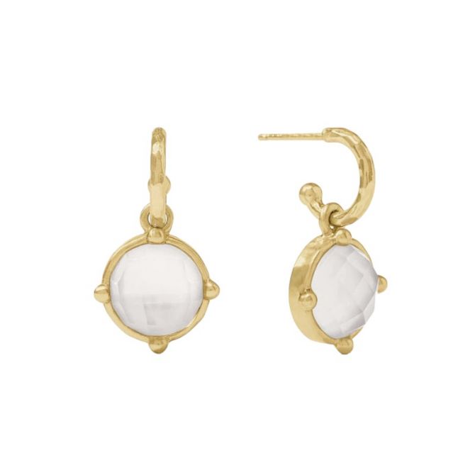 Honeybee Hoop & Charm Earring Clear Crystal