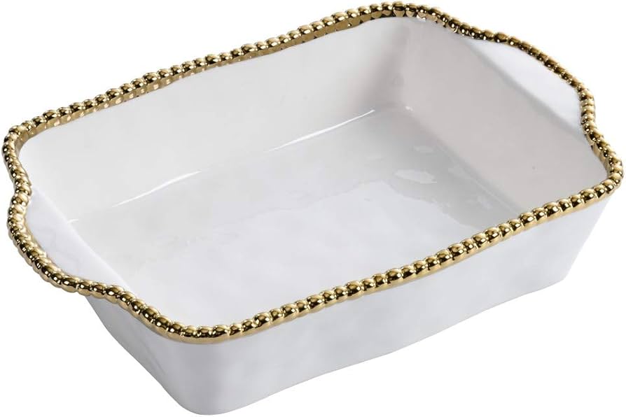 Rectangular Baking Dish White Gold Pampa Bay
