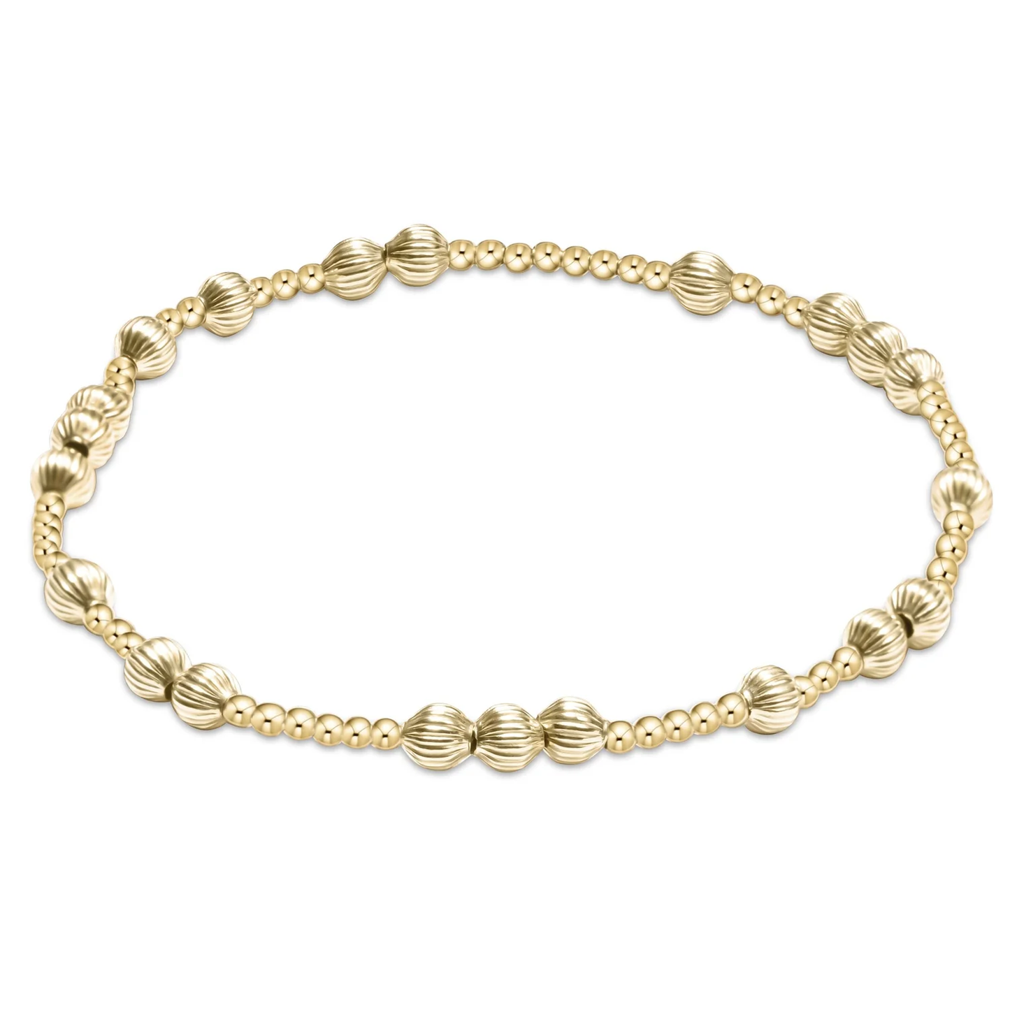 hope unwritten dignity 5mm bead bracelet - gold