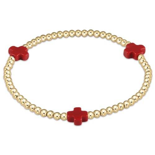 Enewton Cross Gold 3mm red