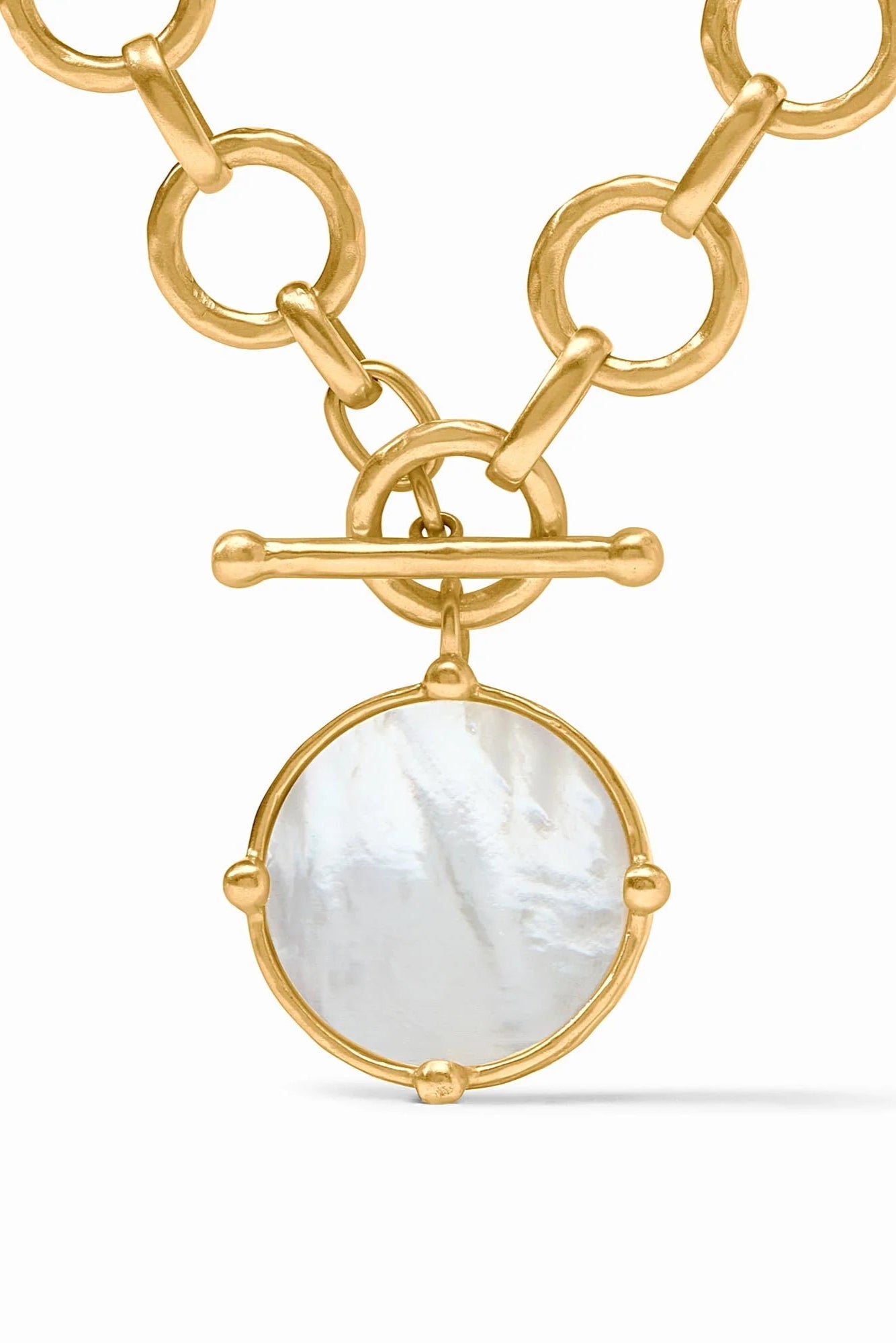 Honey Bee Mother of Pearl Statement Necklace