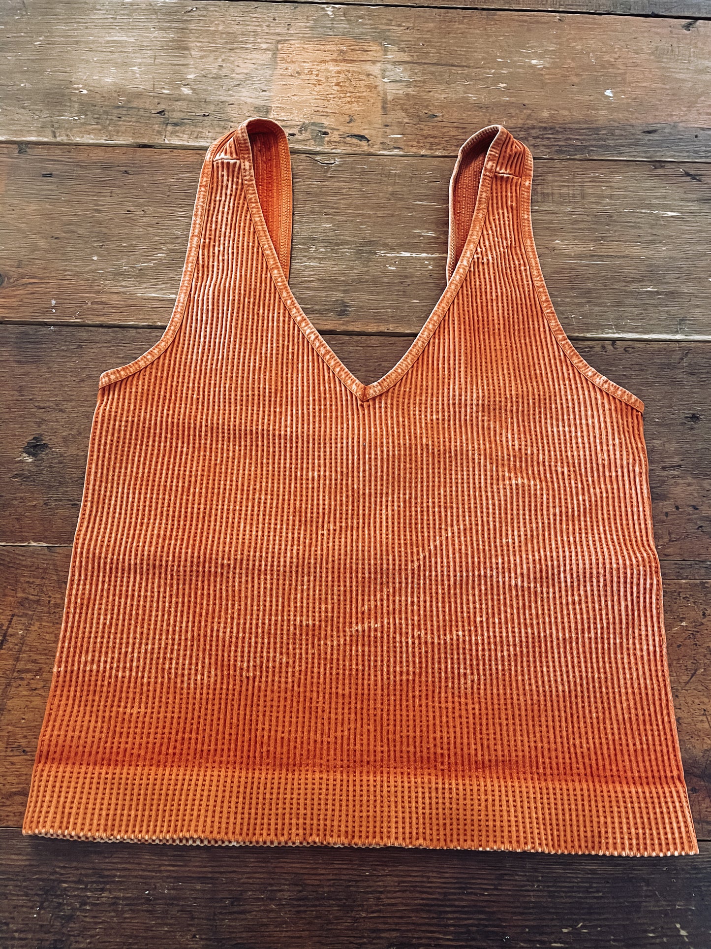 Vintage V Neck Crop Top