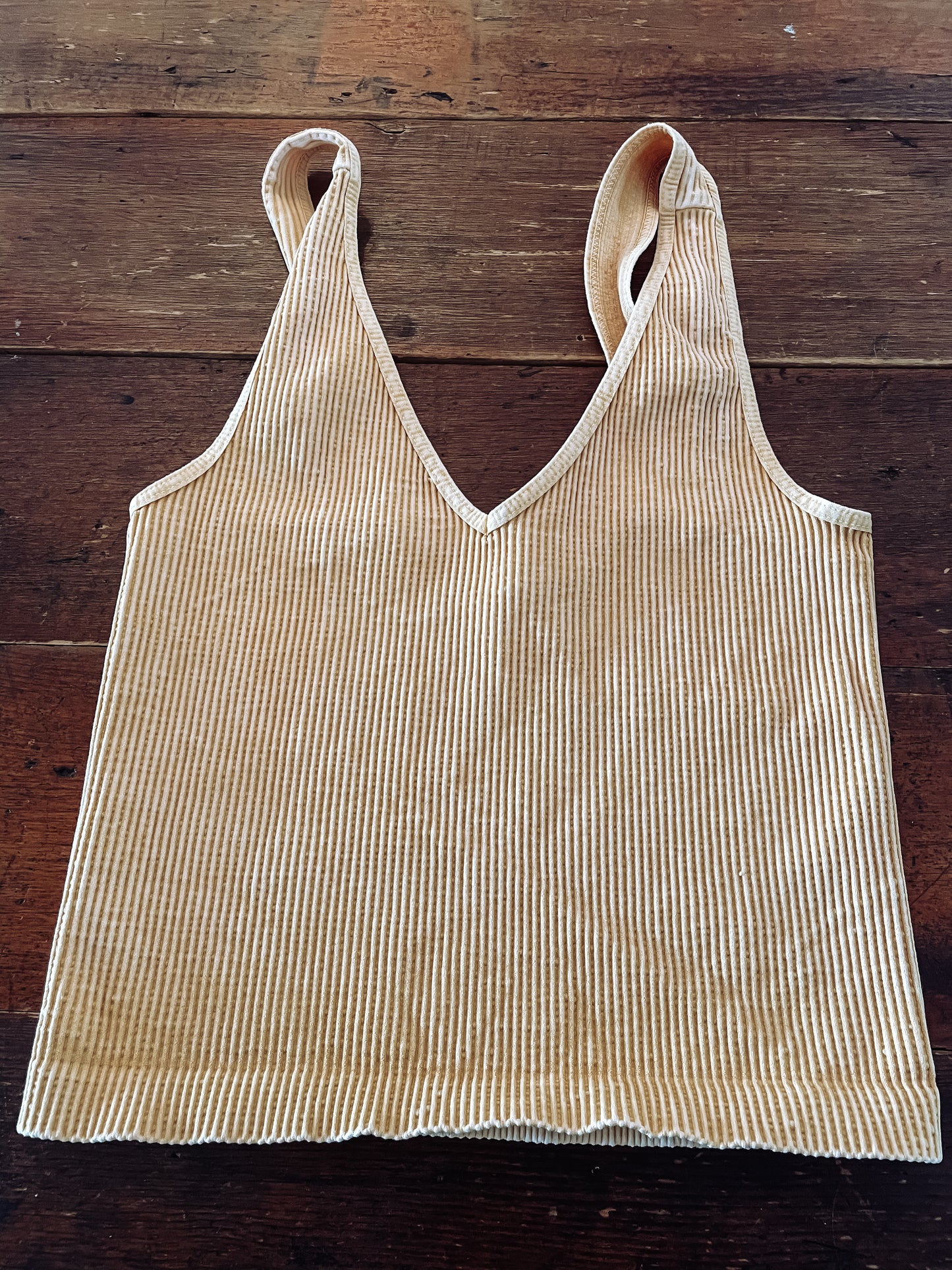 Vintage V Neck Crop Top