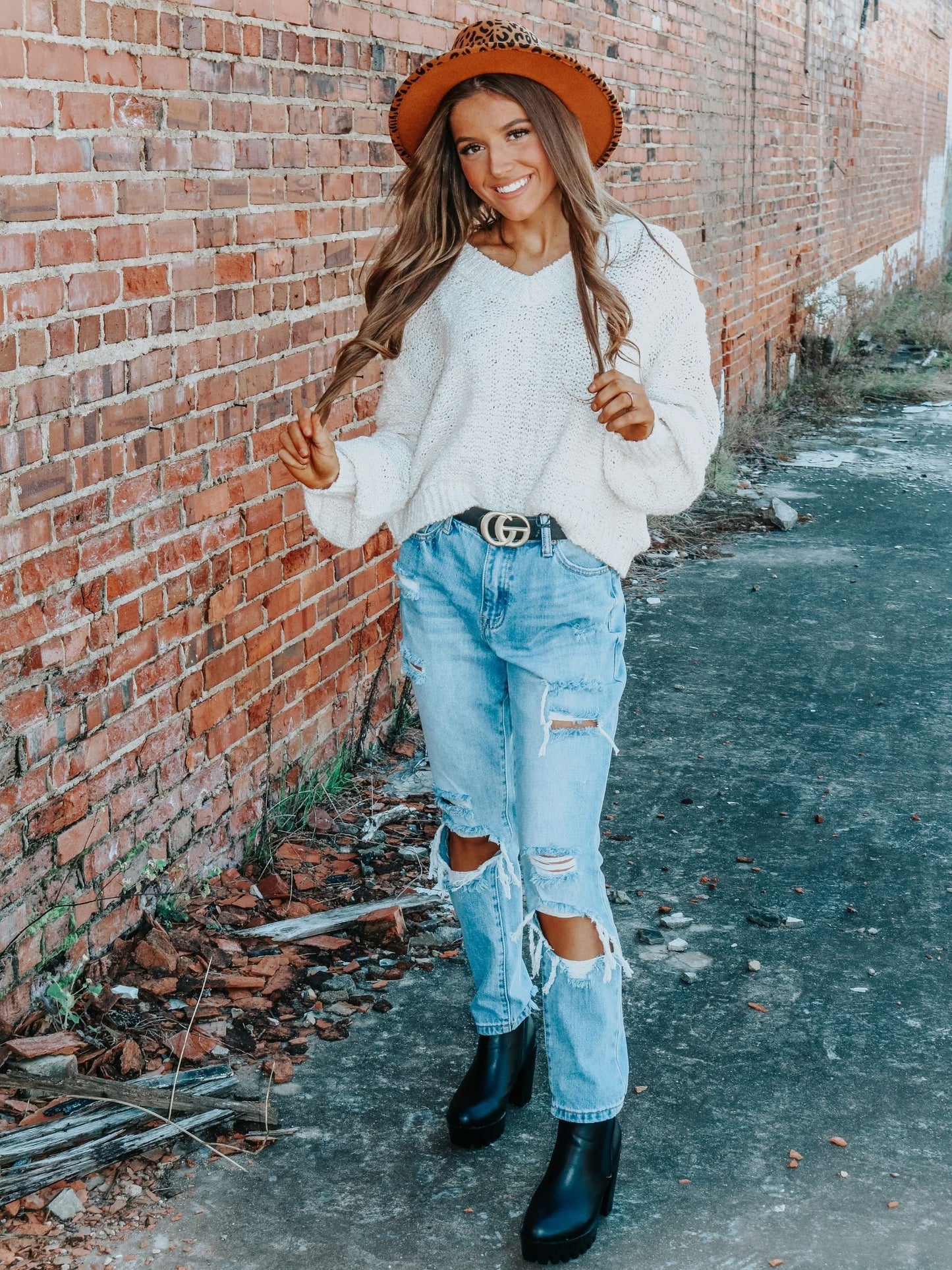 So Much To Love Distressed Boyfriend Jeans