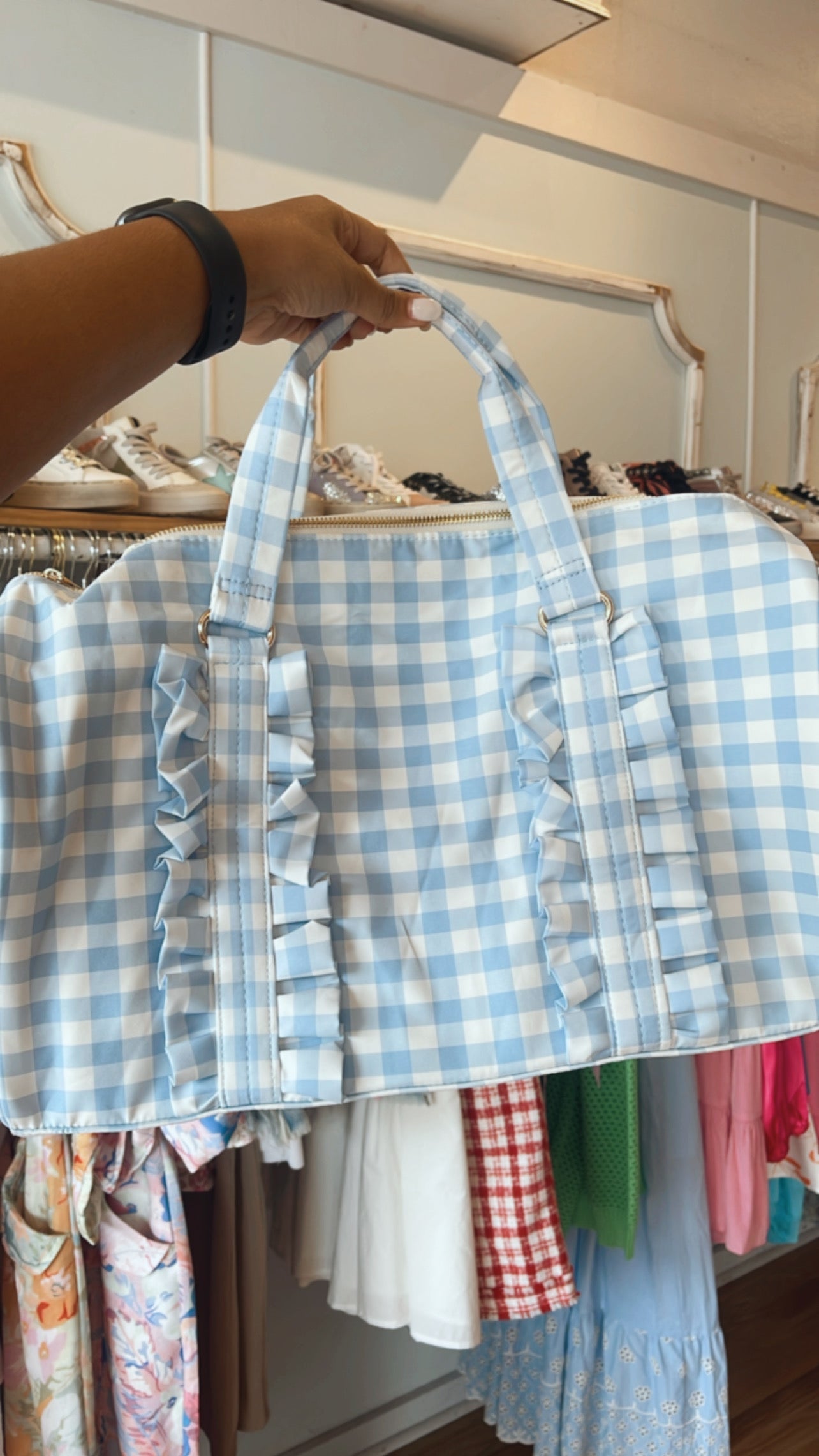 Gingham Duffle