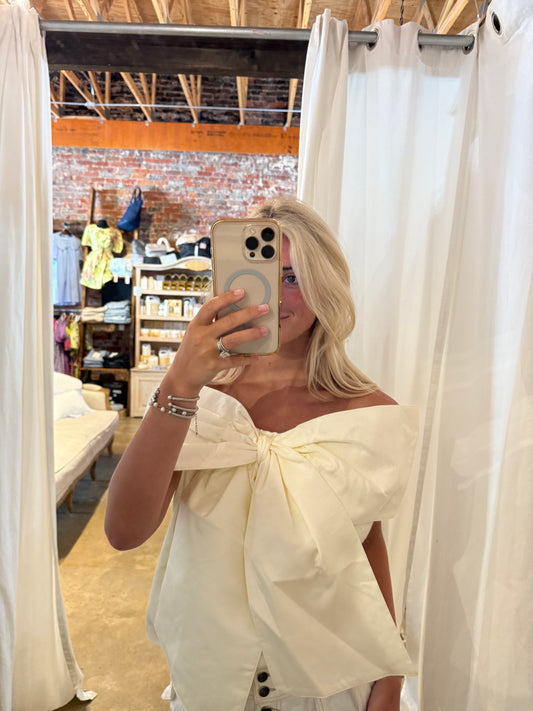 Bow Sleeve Top