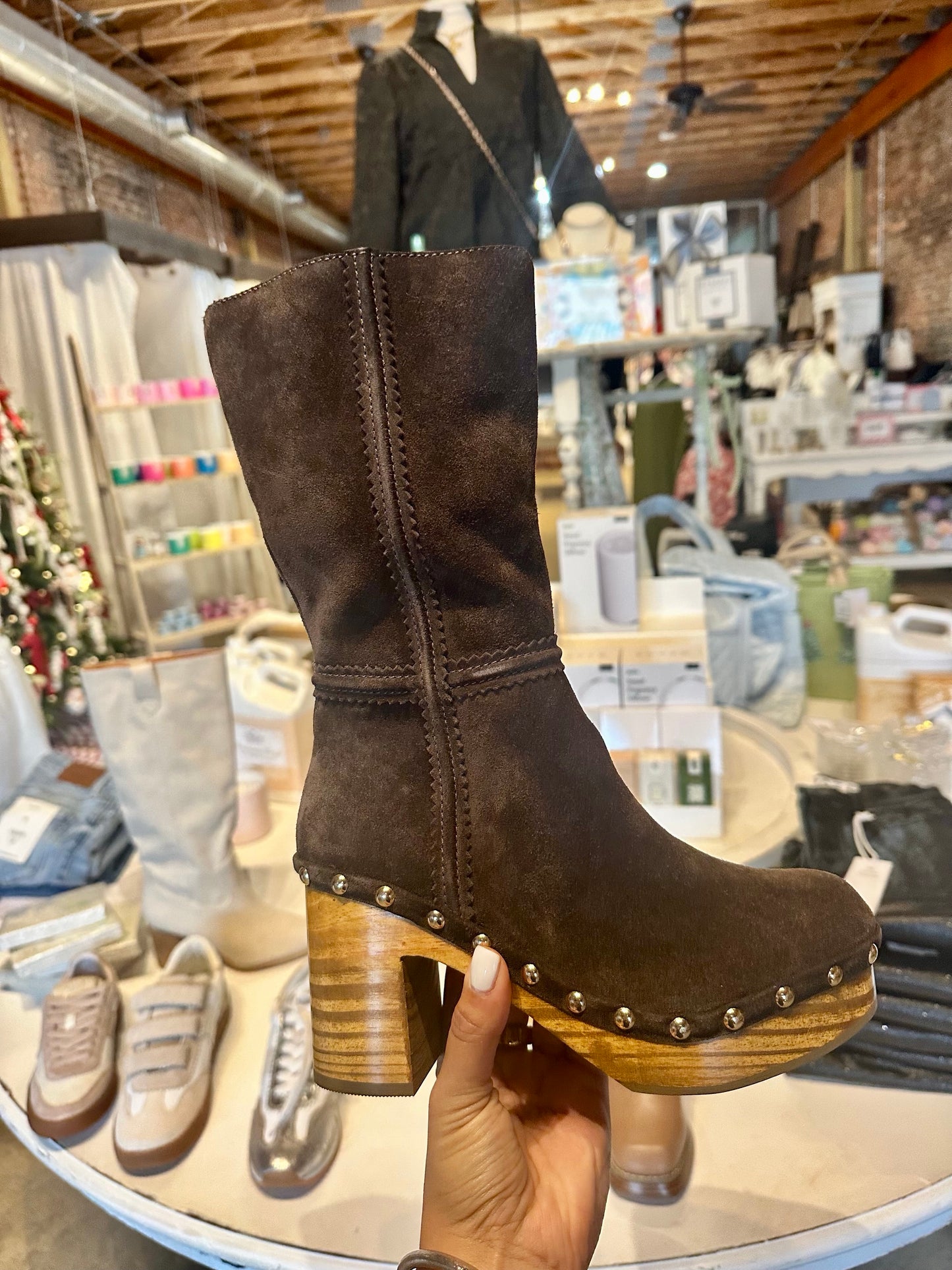 Brown Village Clog Boot