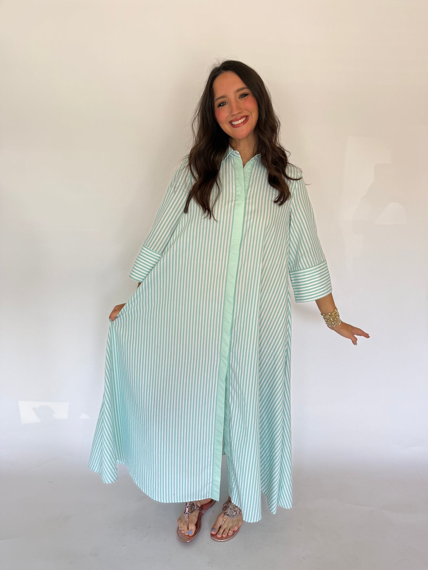 Stripe Maxi Dress Mint