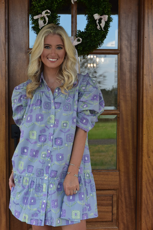 Lavender Spring Mini Dress