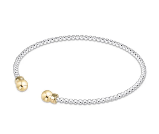Enewton-Classic Mixed Metal 2MM Bead Cuff-Gold