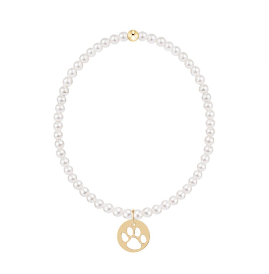 Enewton- Classic pearl 3mm Paw Print Disc Bracelet