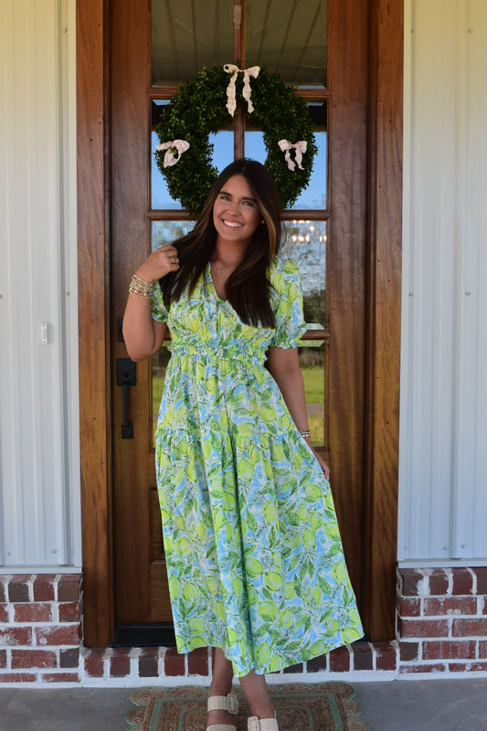 Citrus Splash Maxi Dress