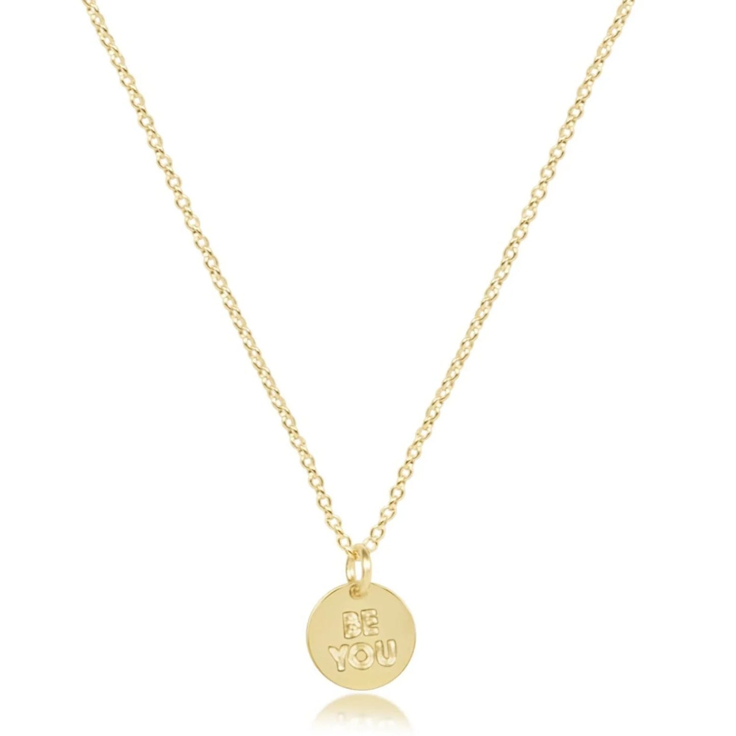 18" Necklace Gold - be you. Small Gold Đisc