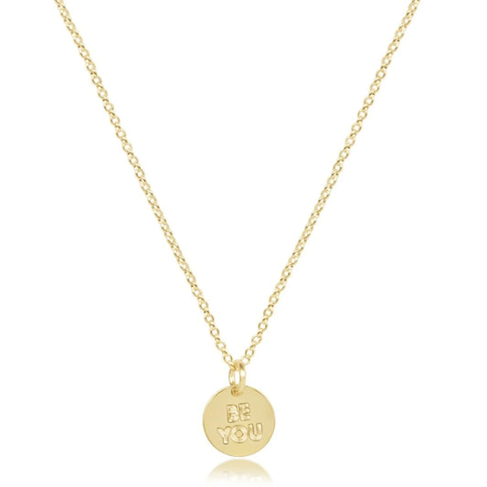 18" Necklace Gold - be you. Small Gold Đisc