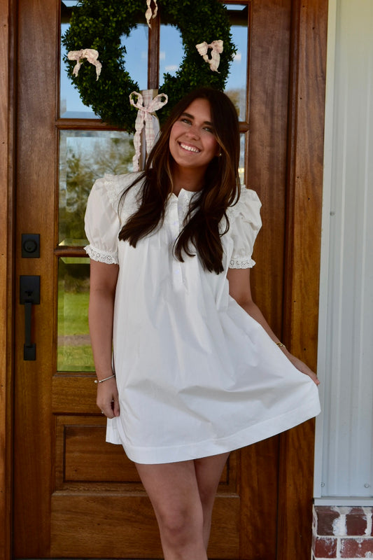 Charlotte Baby White Collared Dress
