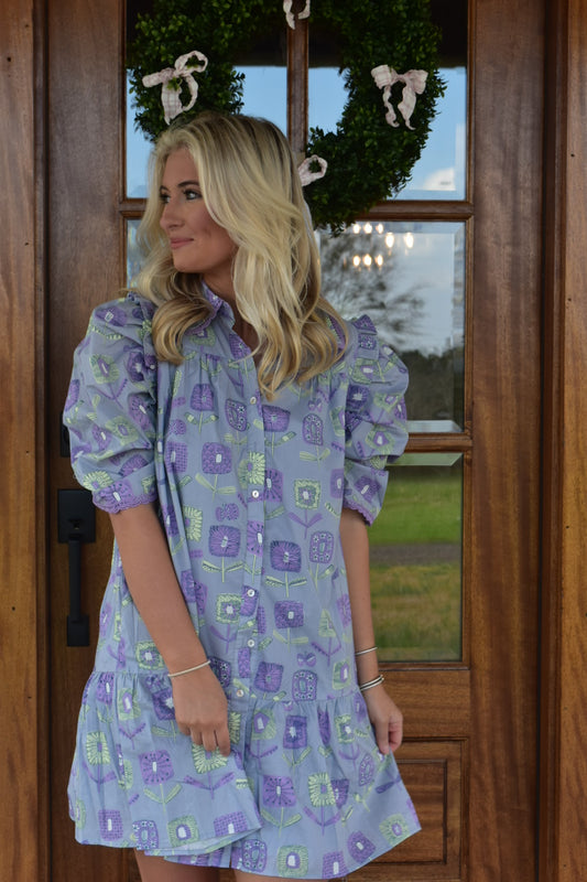 Lavender Spring Mini Dress