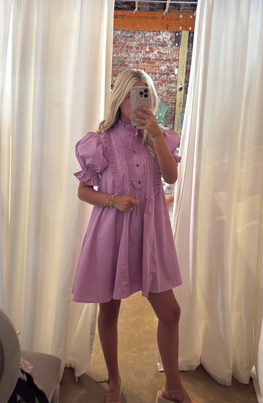 Puff Sleeve Mini Dress