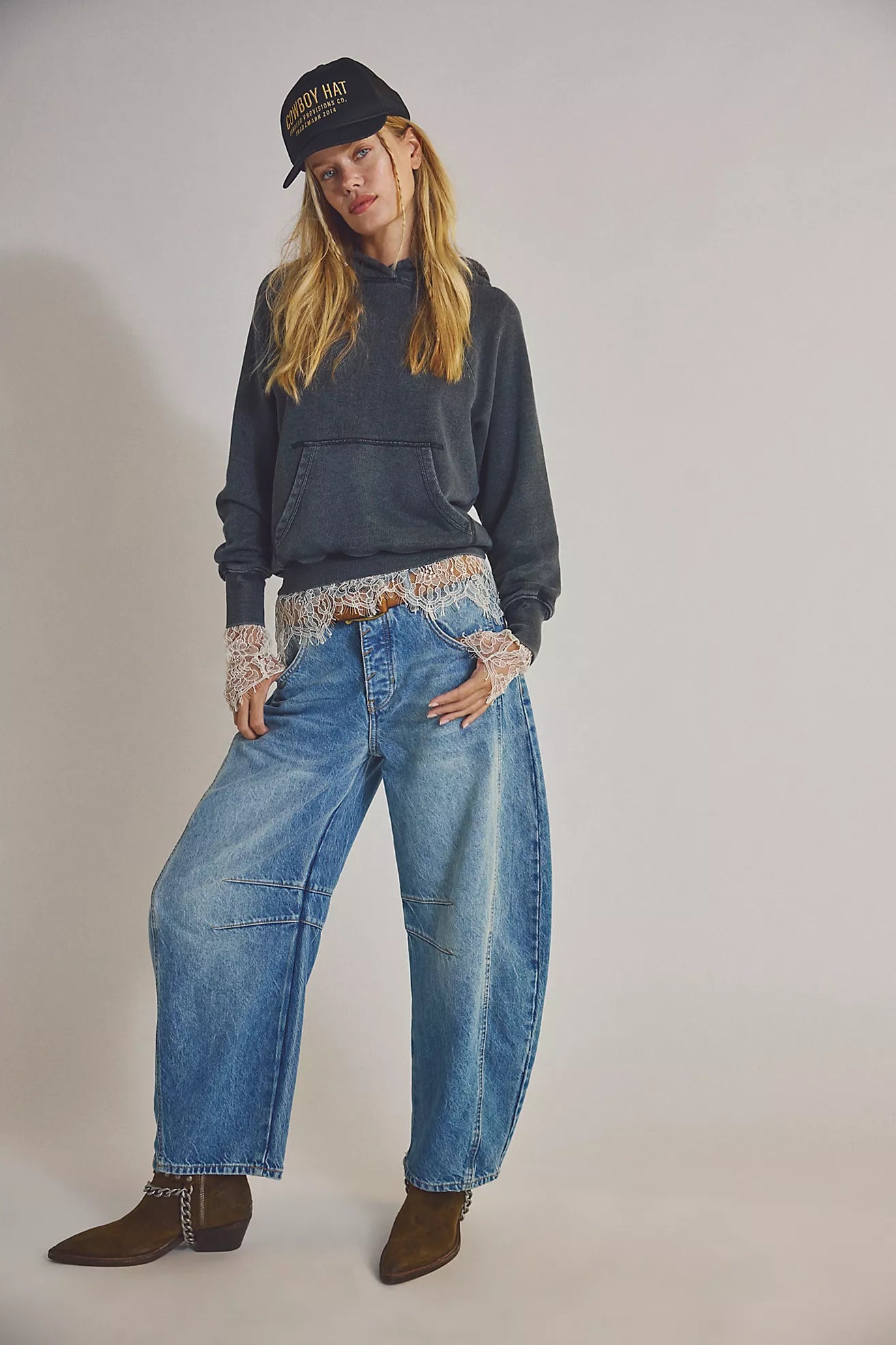 Goodluck Free People Barrel Jeans