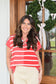 Red and White Sweater Vest