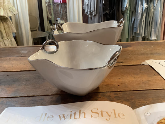Small Silver Pampa Bay bowl