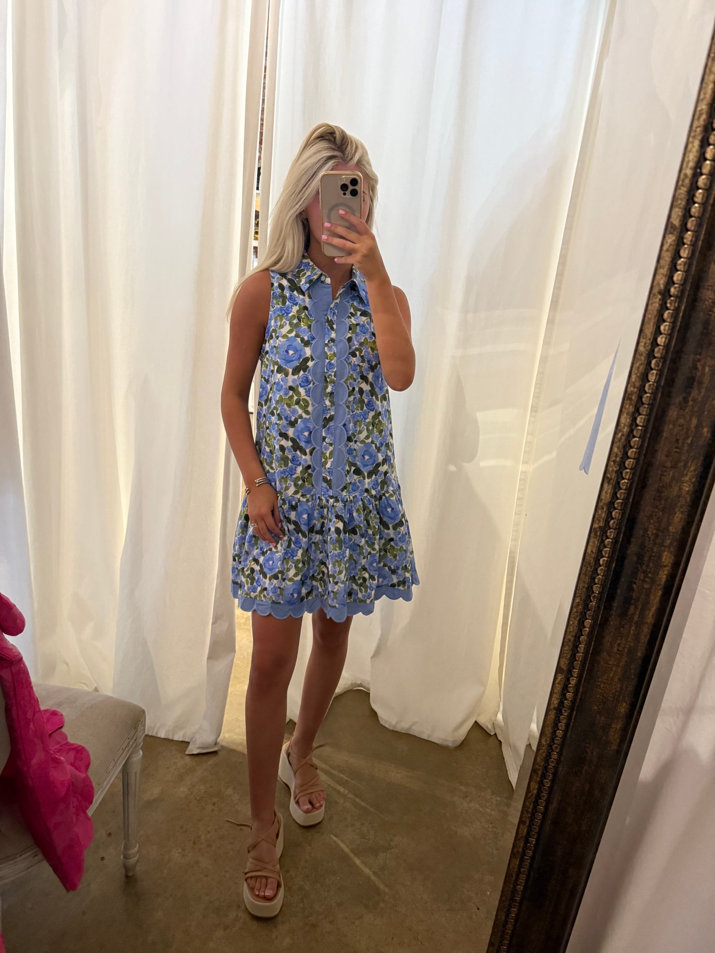 Floral Blue Dress