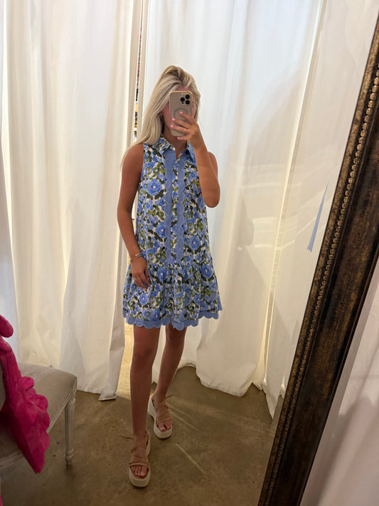 Floral Blue Dress