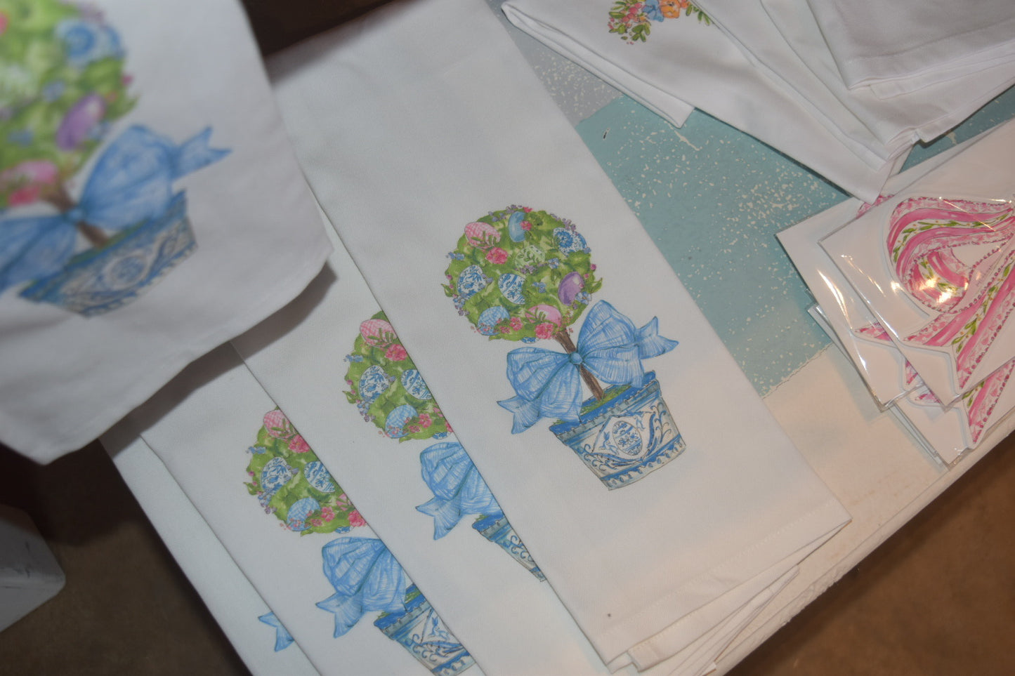 Easter Egg Topiary Kitchen Towel