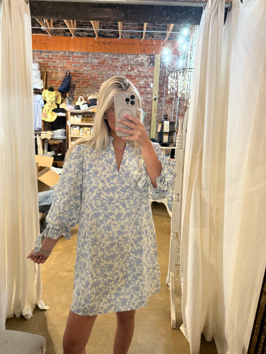 Blue and White Tie Dress