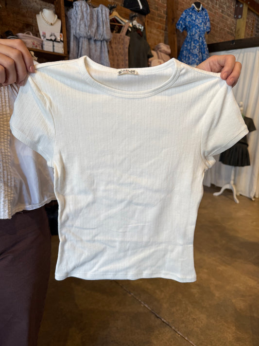 White Free People Tee