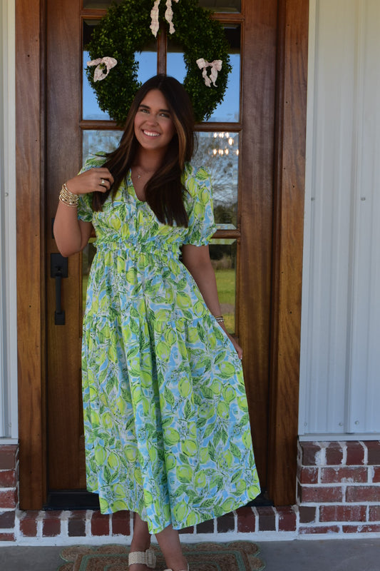 Citrus Splash Maxi Dress