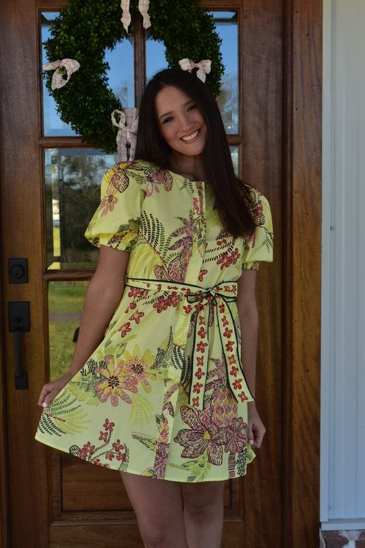 Speckled Garden Mini Dress