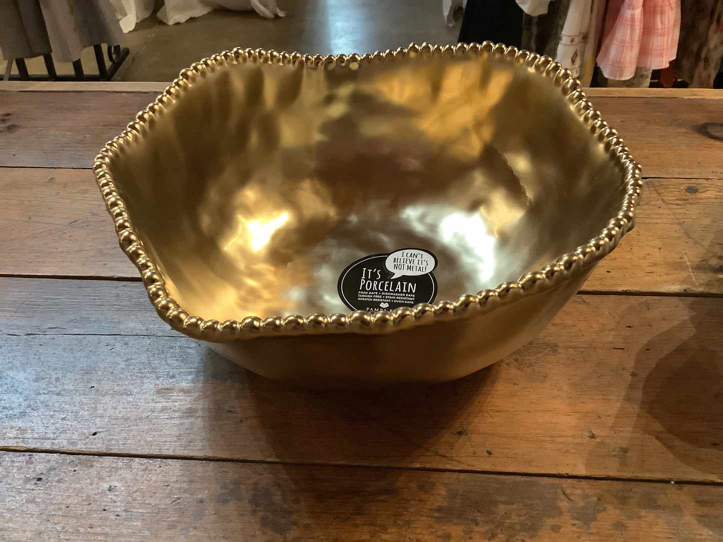 PAMPA BAY LARGE SALAD BOWL GOLD