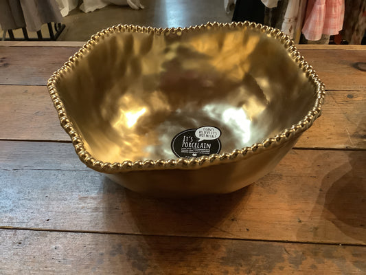 PAMPA BAY LARGE SALAD BOWL GOLD