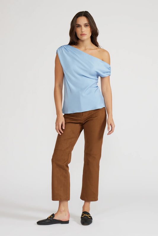Blue Satin Top
