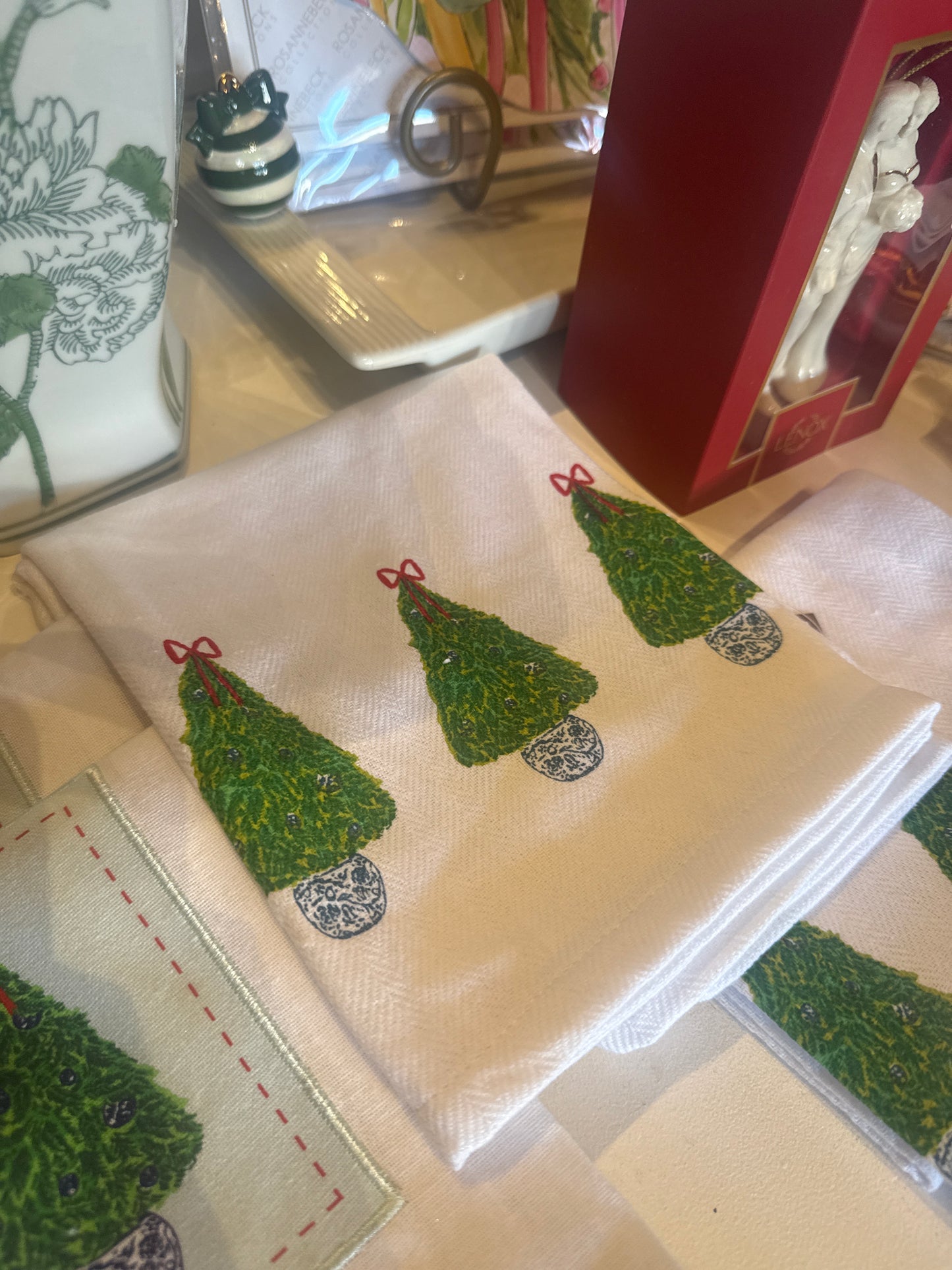 Three Trees Christmas Tea Towel