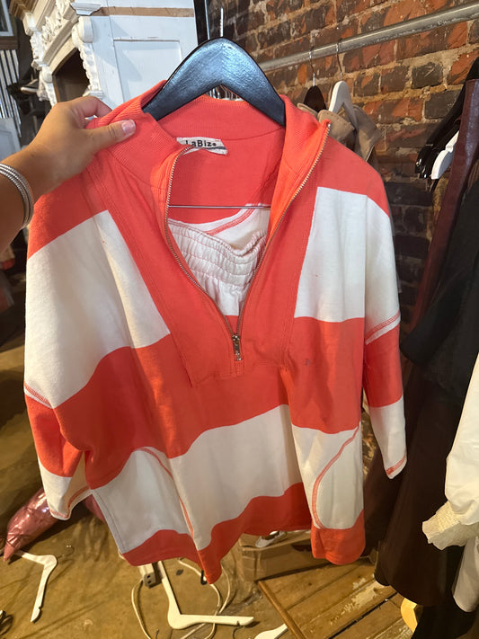 Coral Stripe Set