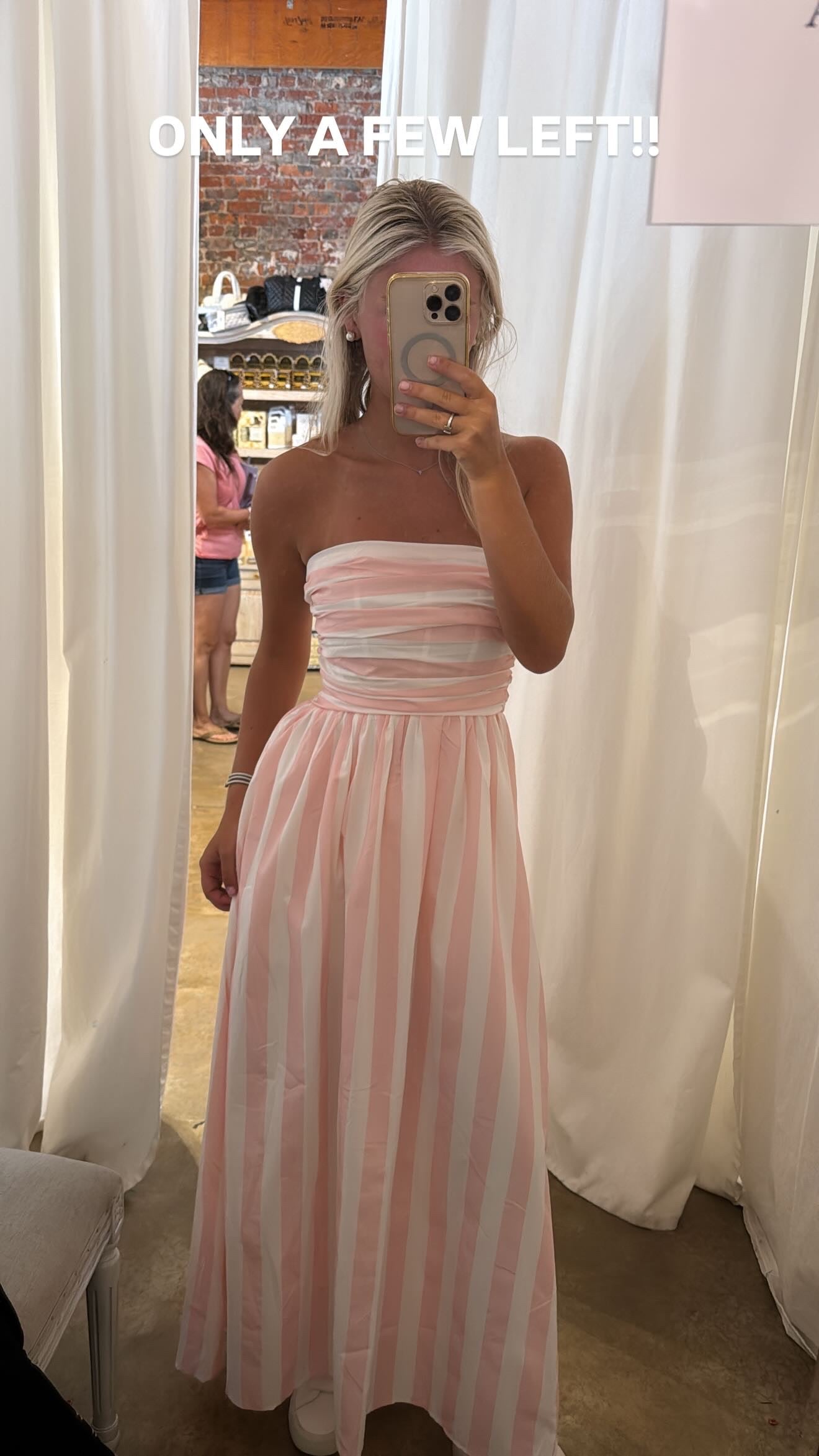Pink and White Midi Stripe