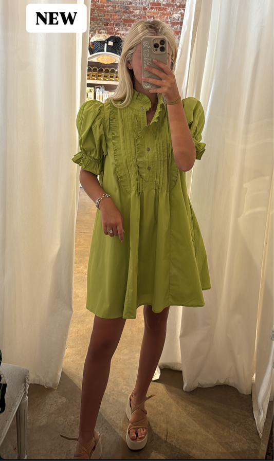 Puff Sleeve Mini Dress