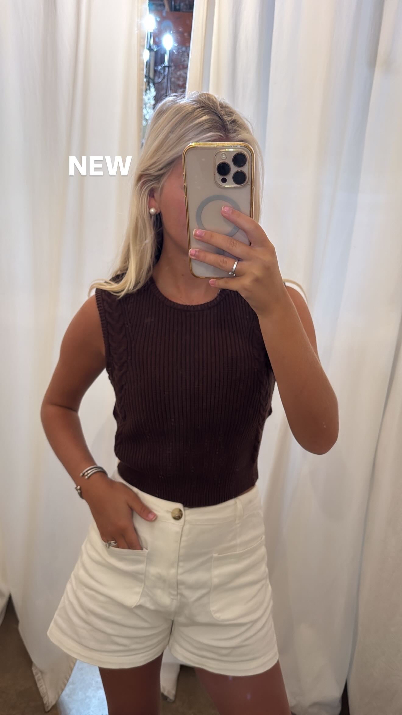 Brown Crop Sweater