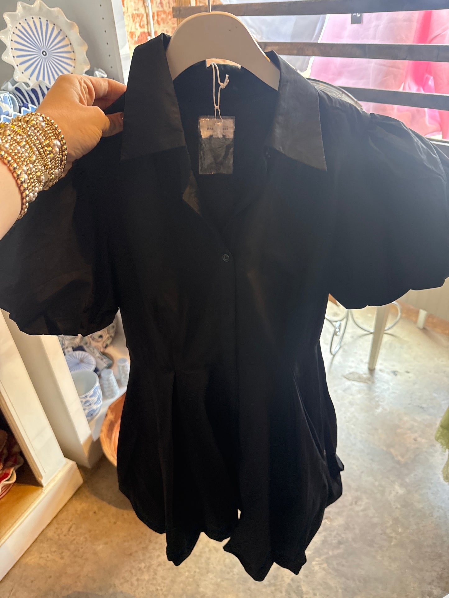 Bubble Hem Mini Dress