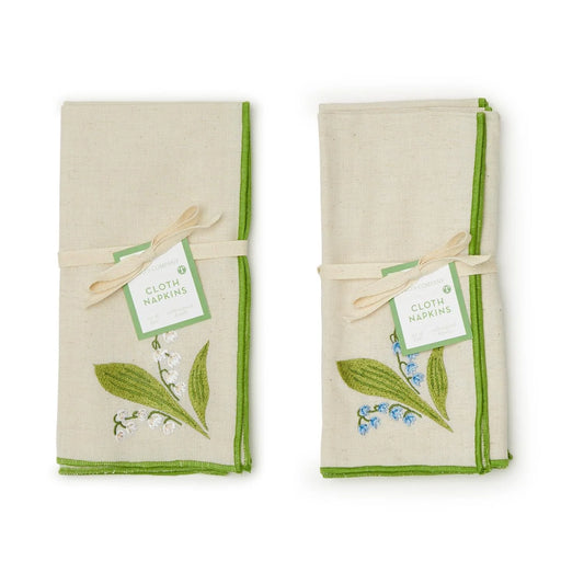 Lily Valley Embroidered Napkins