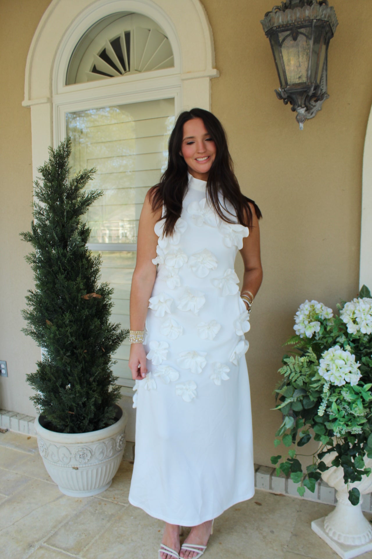 Floral 3D Midi Dress