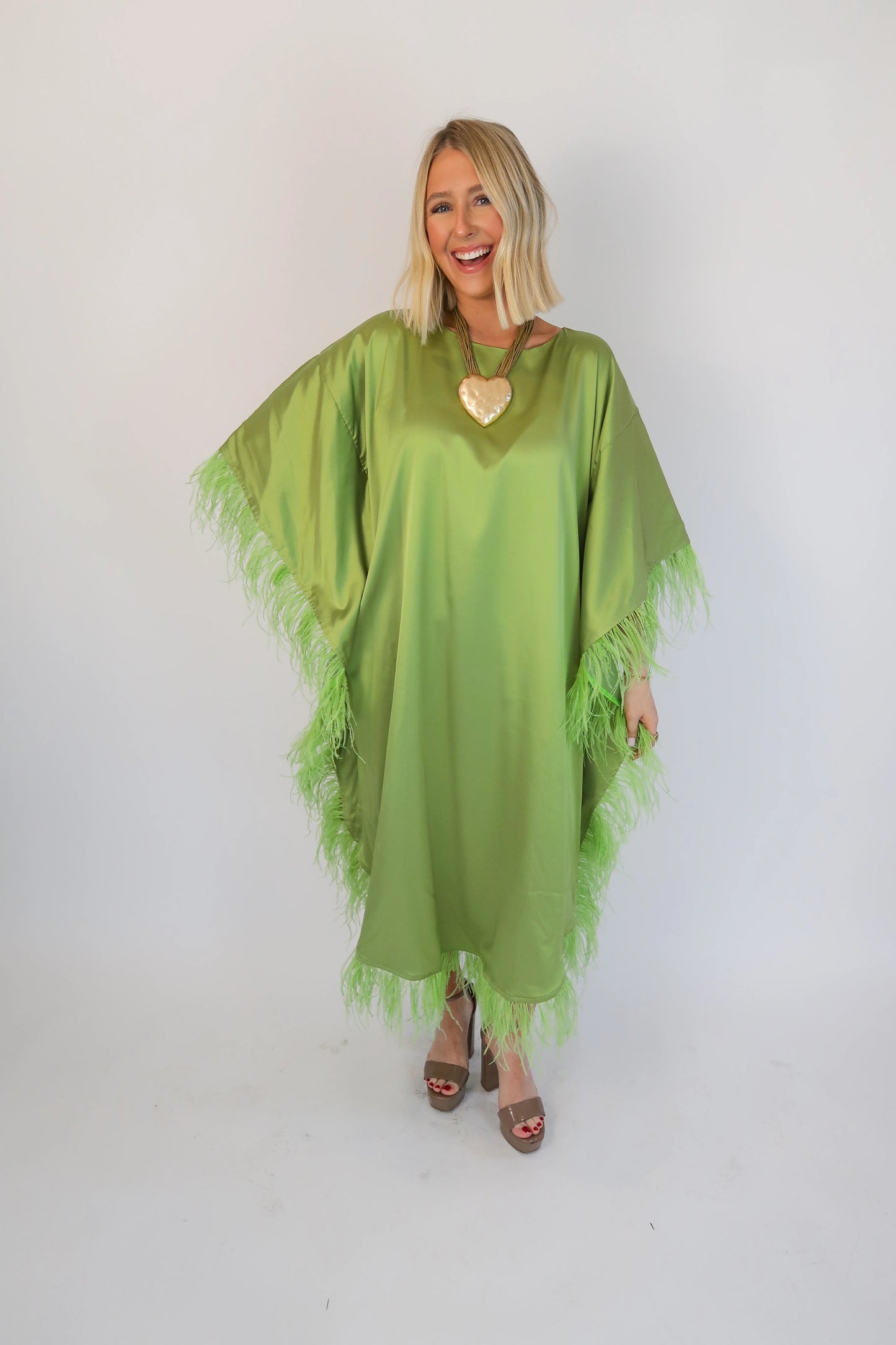 Cosmo Maxi Feather Dress