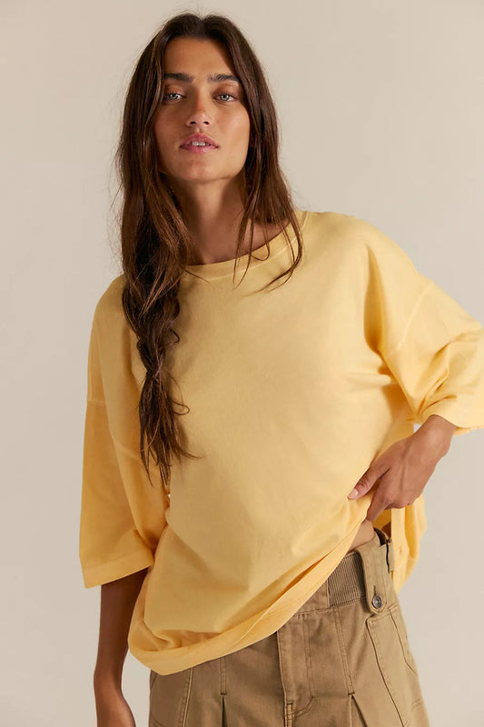 Light Yellow We The Free Perfect Oversized Tee