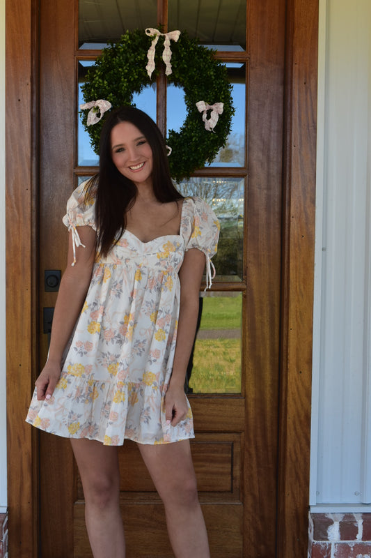 Vintage Floral Mini Dress