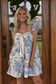 Toile Bow Mini Dress