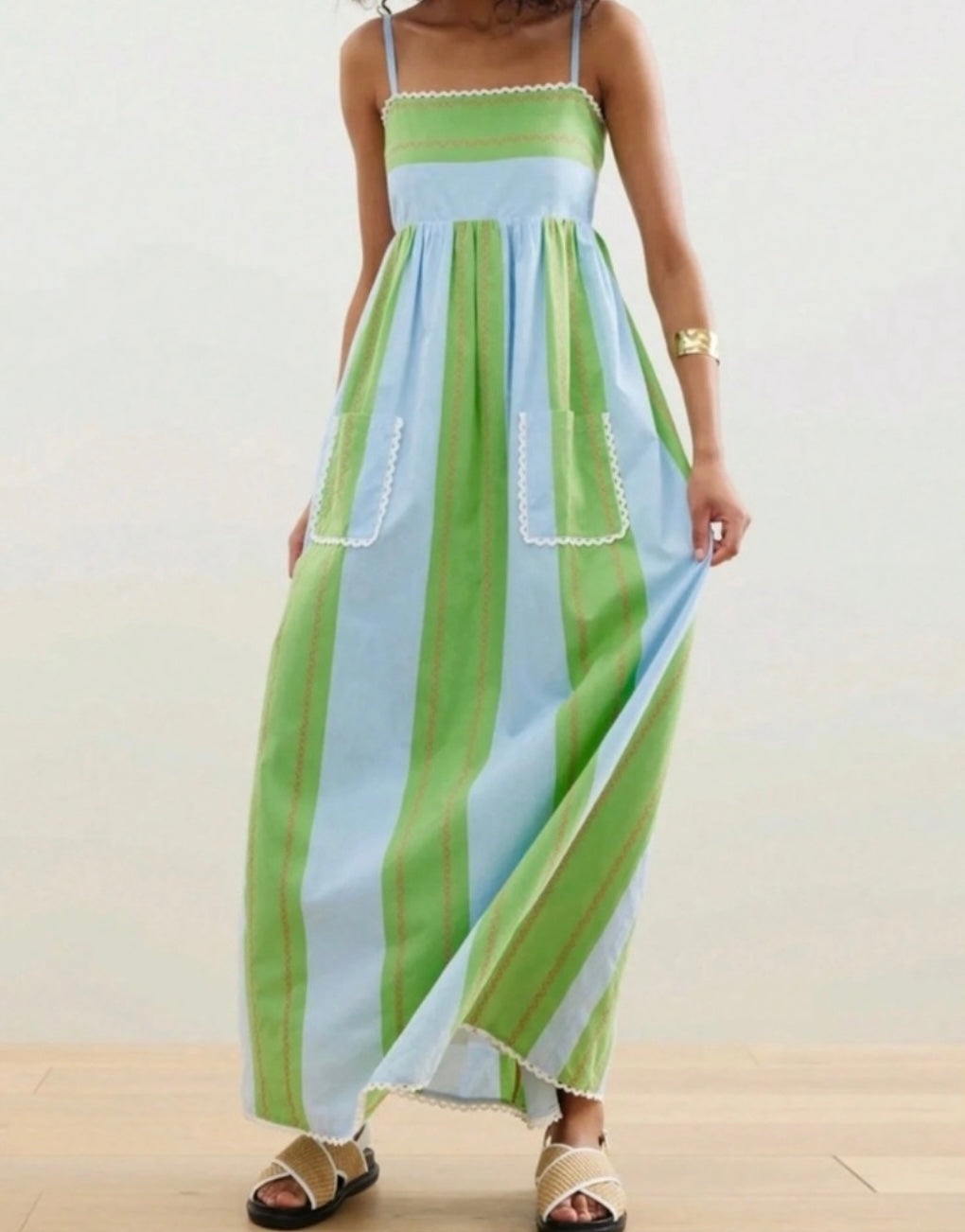 Blue and Green Midi