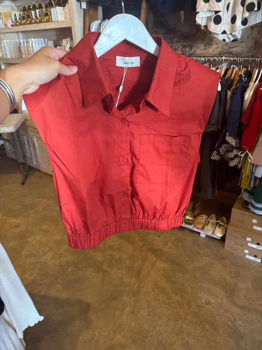 Crimson Cropped Top