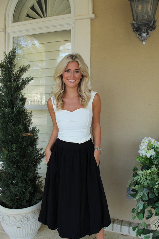 free people ivory tank sweetheart neck