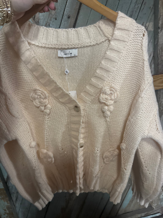 Grace Ivory Floral Sweater